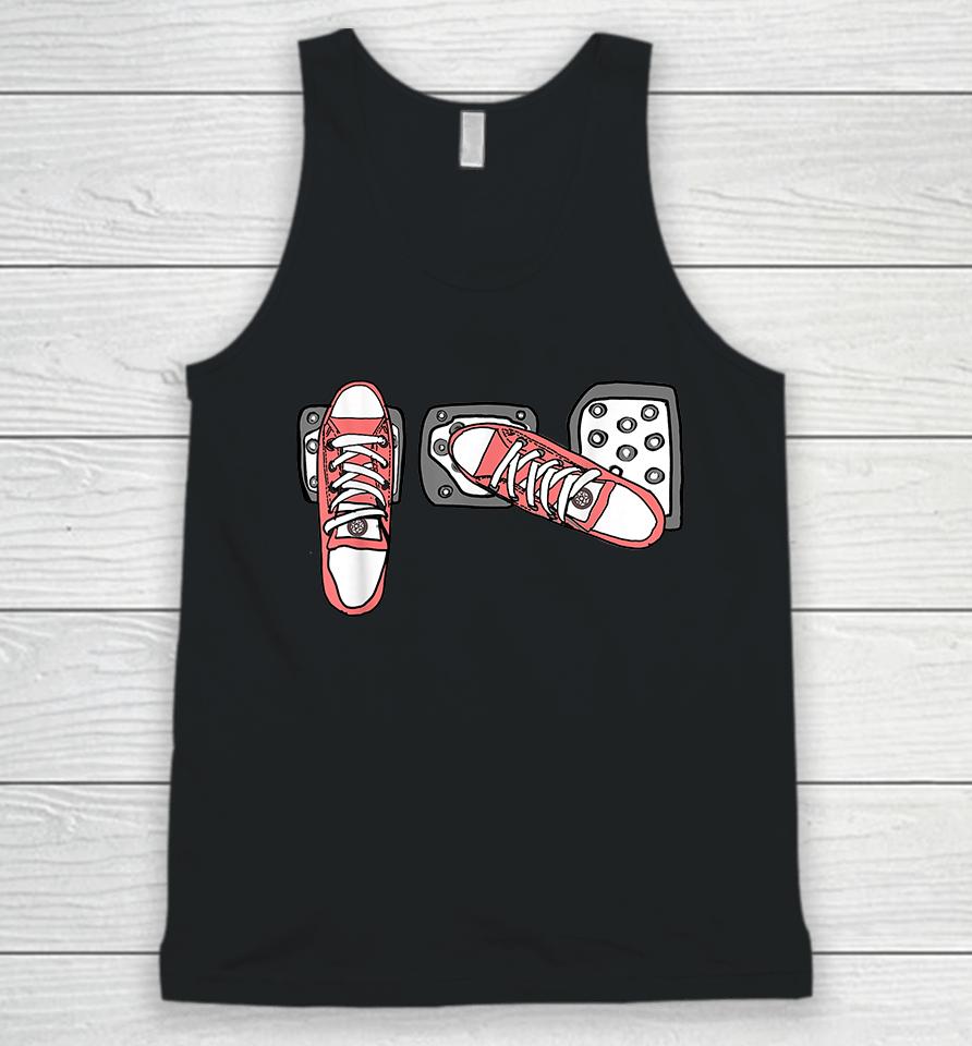 Save The Stick Funny Manual Transmission Three Pedals Car Unisex Tank Top