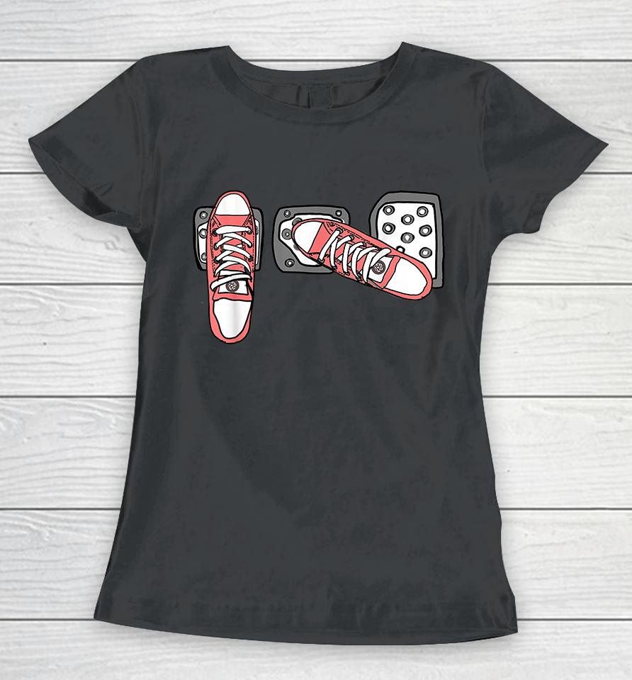 Save The Stick Funny Manual Transmission Three Pedals Car Women T-Shirt
