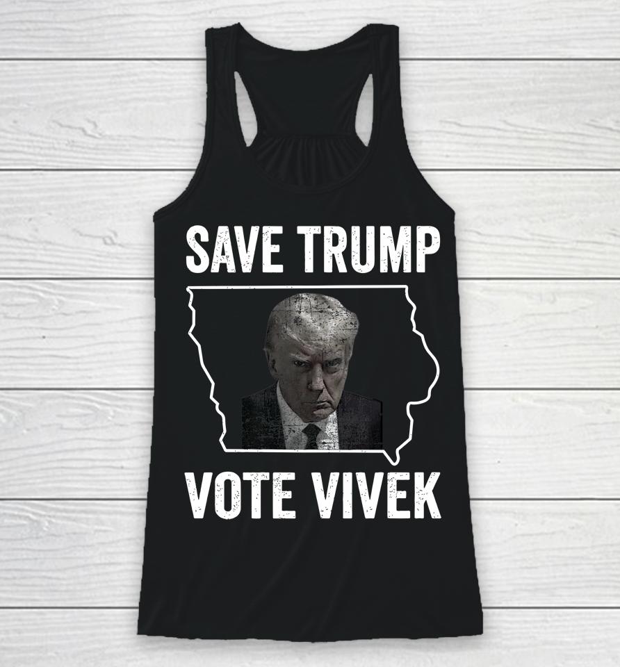 Save Trump Vote Vivek 2024 Ramaswamy President Racerback Tank