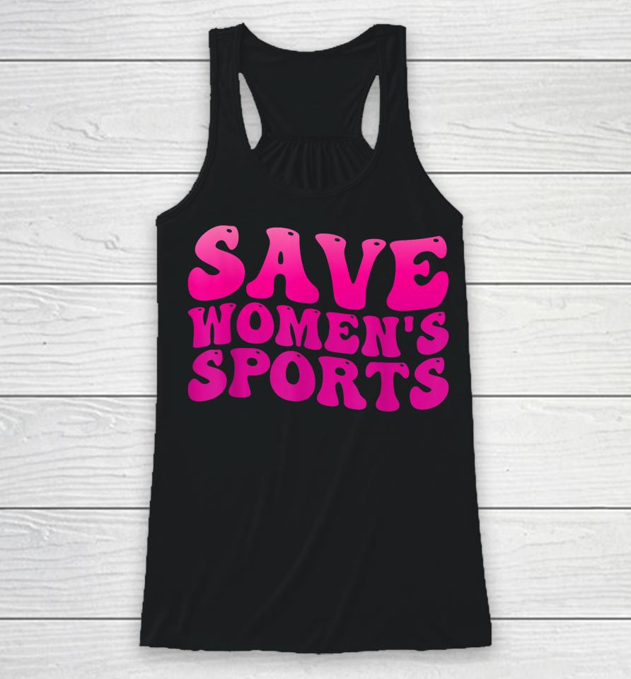 Save Women's Sports Act Protectwomenssports Support Groovy Racerback Tank