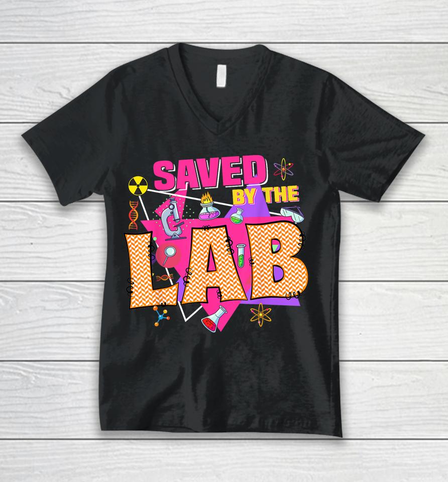 Saved By The Lab Retro Lab Week 2023 Medical Laboratory Tech Unisex V-Neck T-Shirt