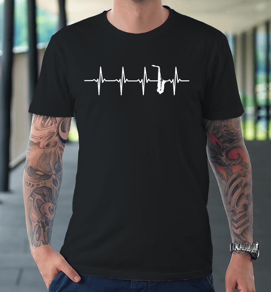 Saxophone Heartbeat Premium T-Shirt