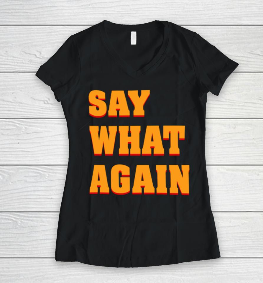 Say What Again Pulp Fiction Women V-Neck T-Shirt