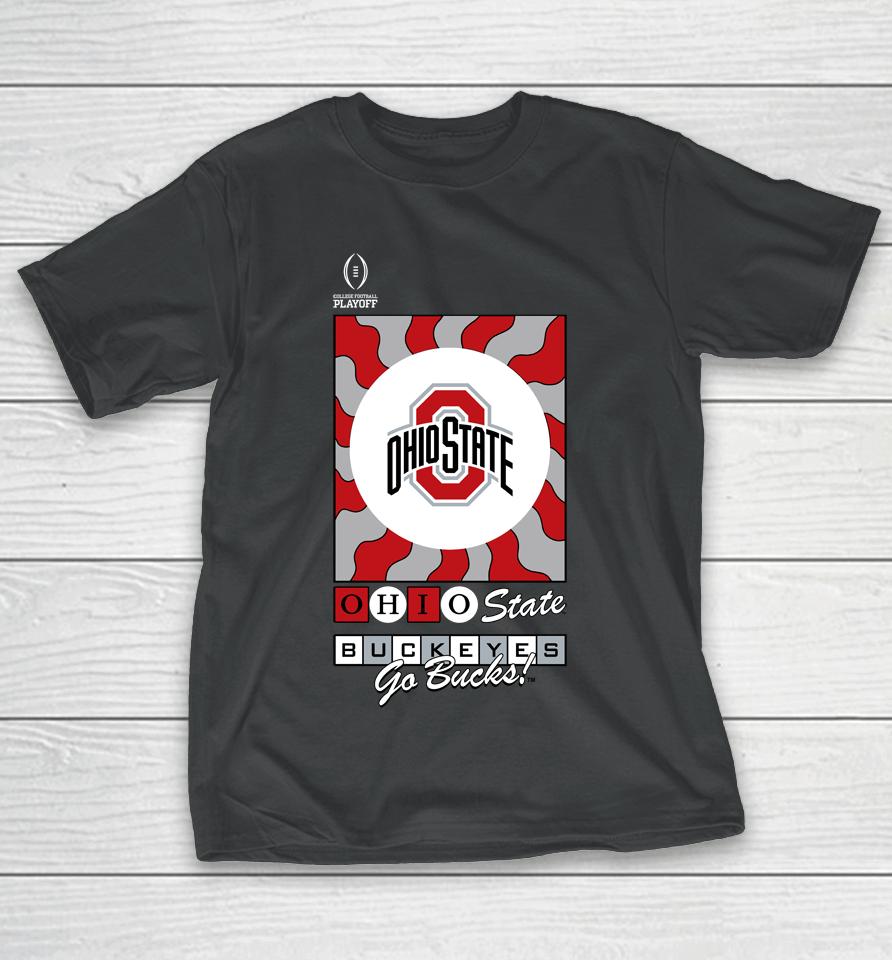 Scarlet Ohio State Buckeyes Go Bucks 2022 College Football Playoff Media Night T-Shirt