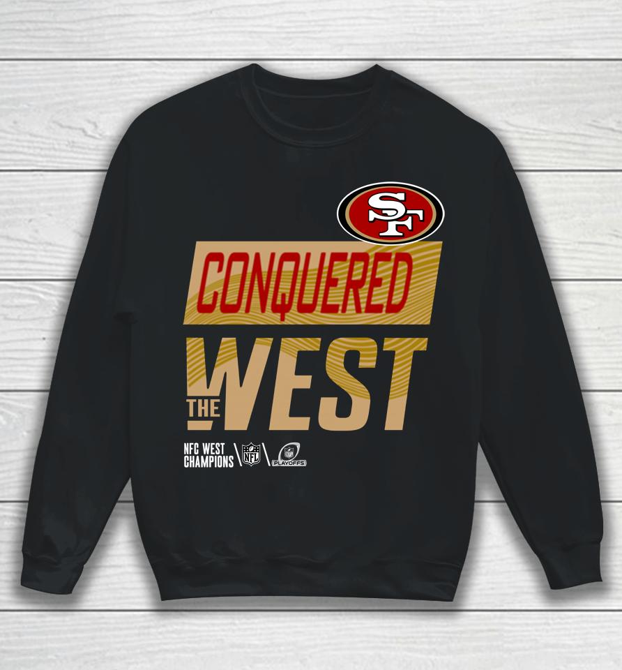 Scarlet San Francisco 49Ers Nfc West Division Champions 2022 Locker Room Trophy Collection Sweatshirt