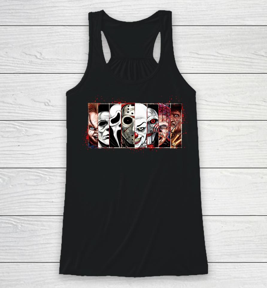 Scary Horror Movies Halloween Costume Party Gift Racerback Tank