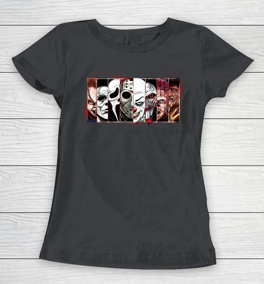 Scary Horror Movies Halloween Costume Party Gift Women T-Shirt