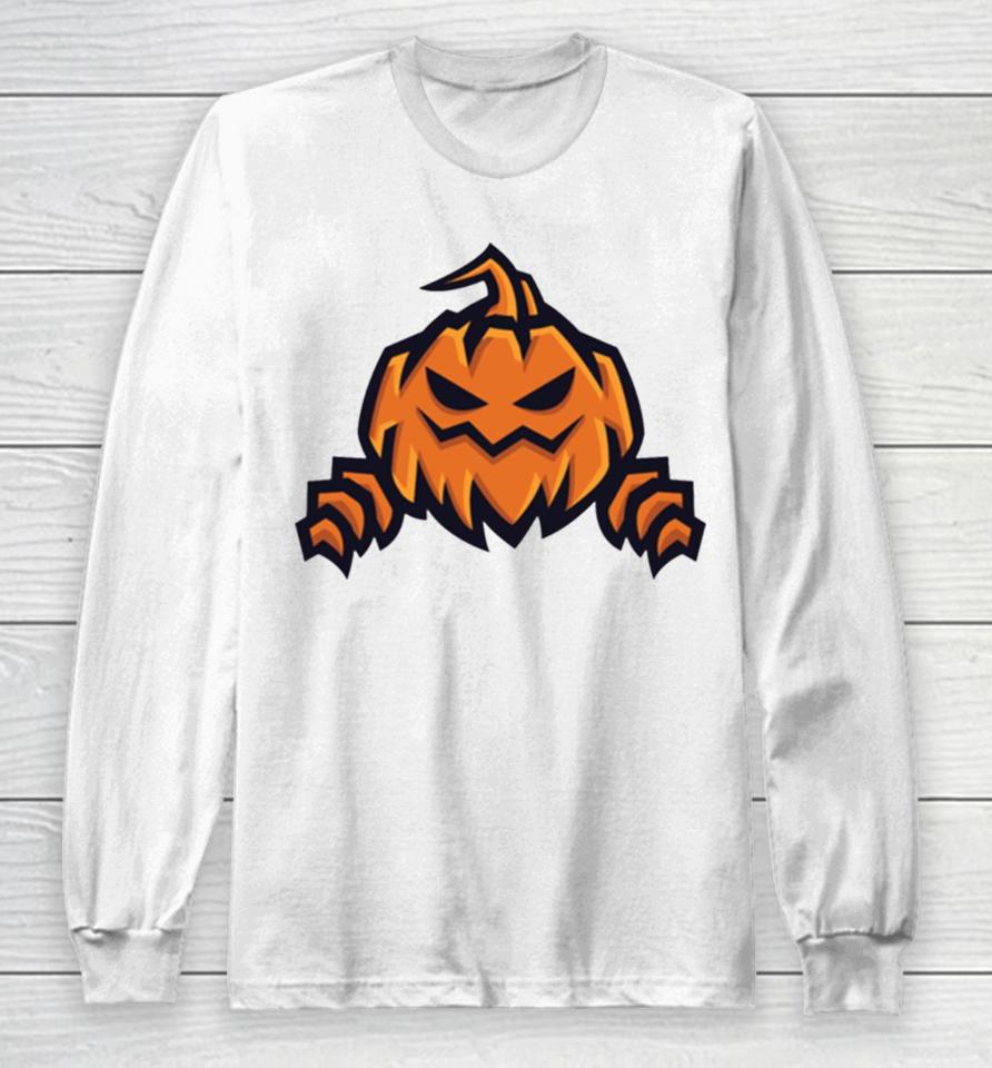 Scary Pumpkin Halloween Long Sleeve T-Shirt