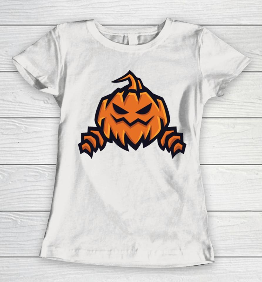 Scary Pumpkin Halloween Women T-Shirt