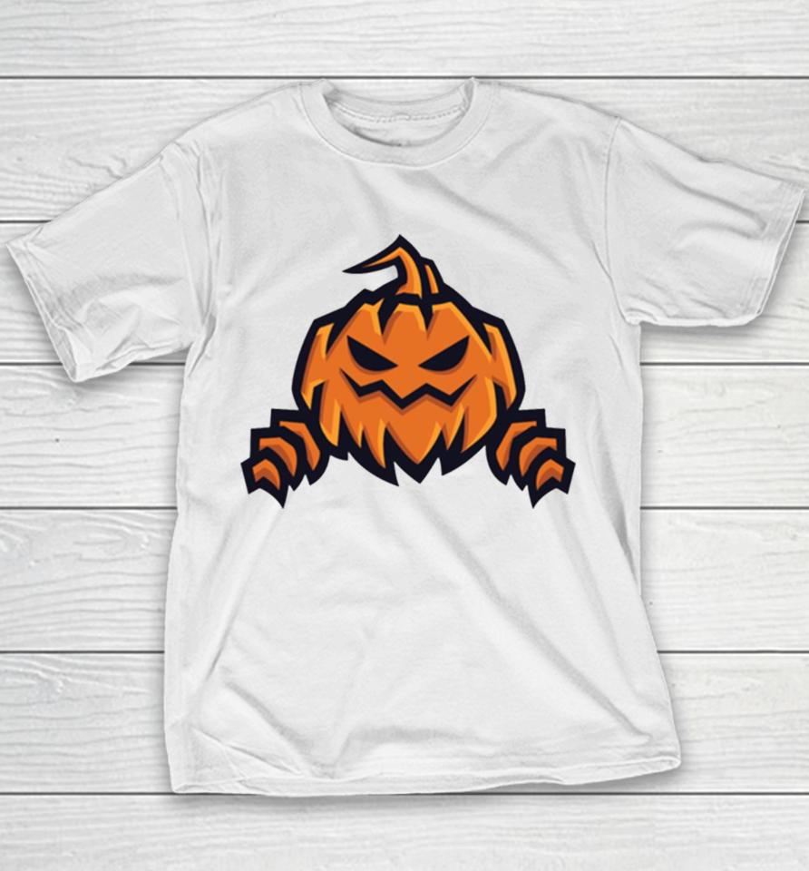 Scary Pumpkin Halloween Youth T-Shirt