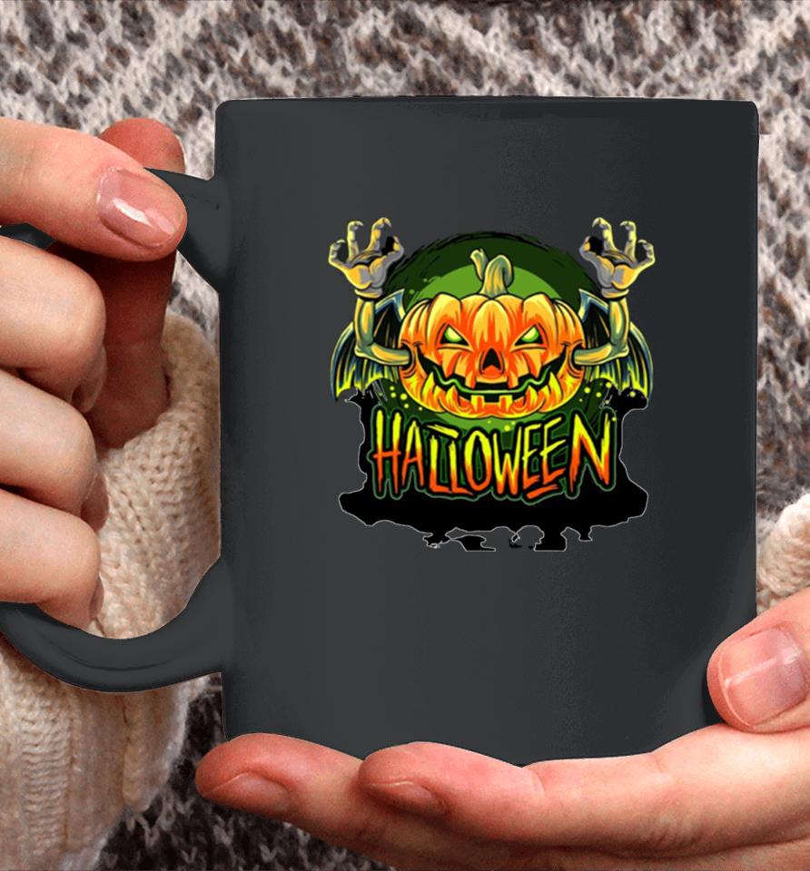 Scary Pumpkin Head Halloween Coffee Mug