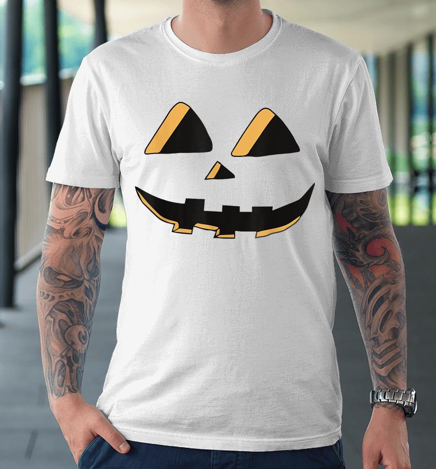 Scary Spooky Jack O Lantern Face Pumpkin Halloween Premium T-Shirt