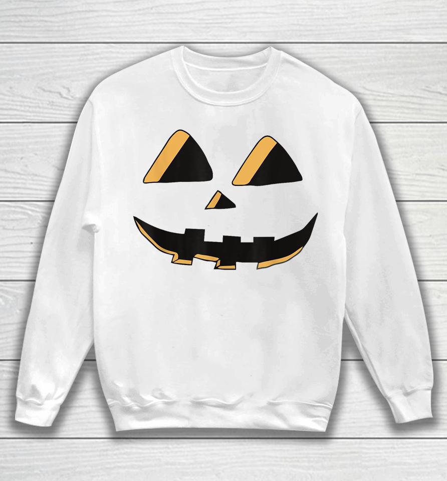Scary Spooky Jack O Lantern Face Pumpkin Halloween Sweatshirt