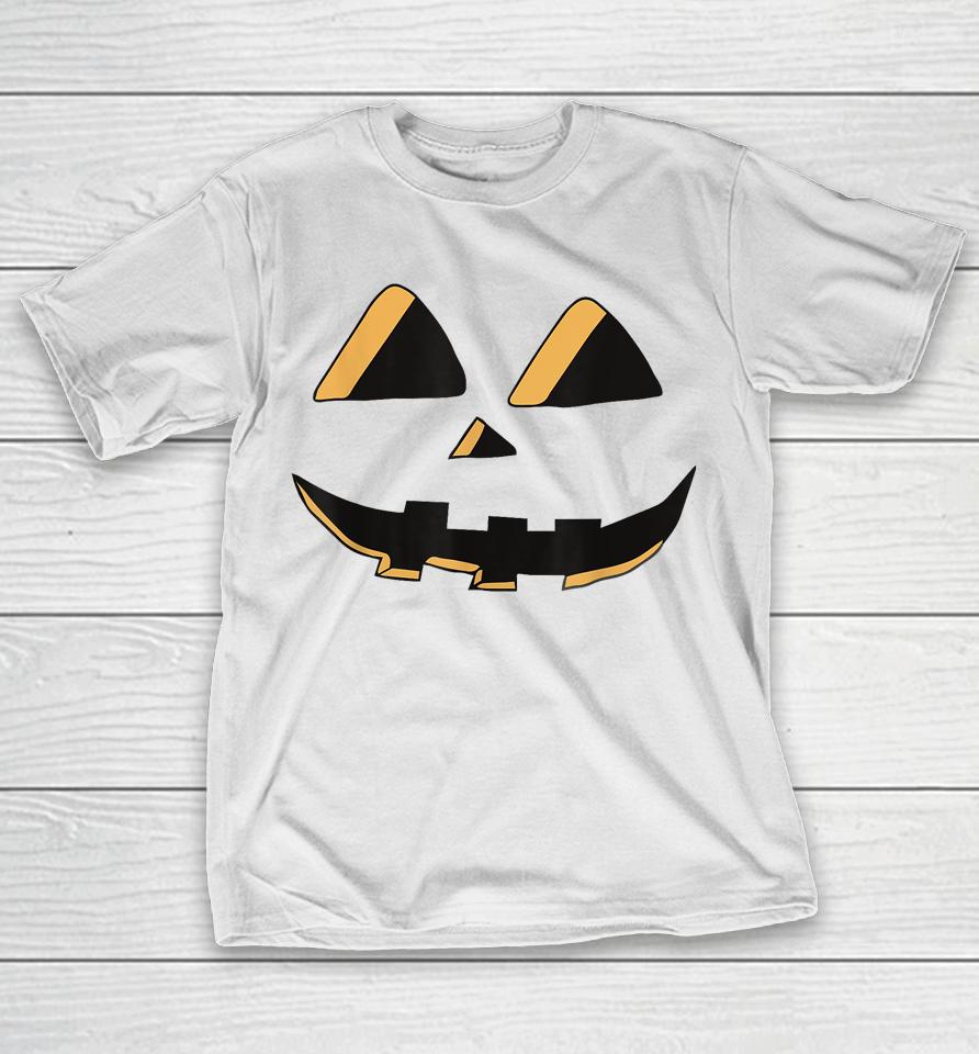 Scary Spooky Jack O Lantern Face Pumpkin Halloween T-Shirt