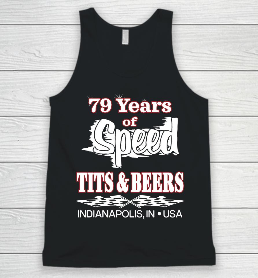 Scheme 79 Years Of Speed Tits And Beers Unisex Tank Top