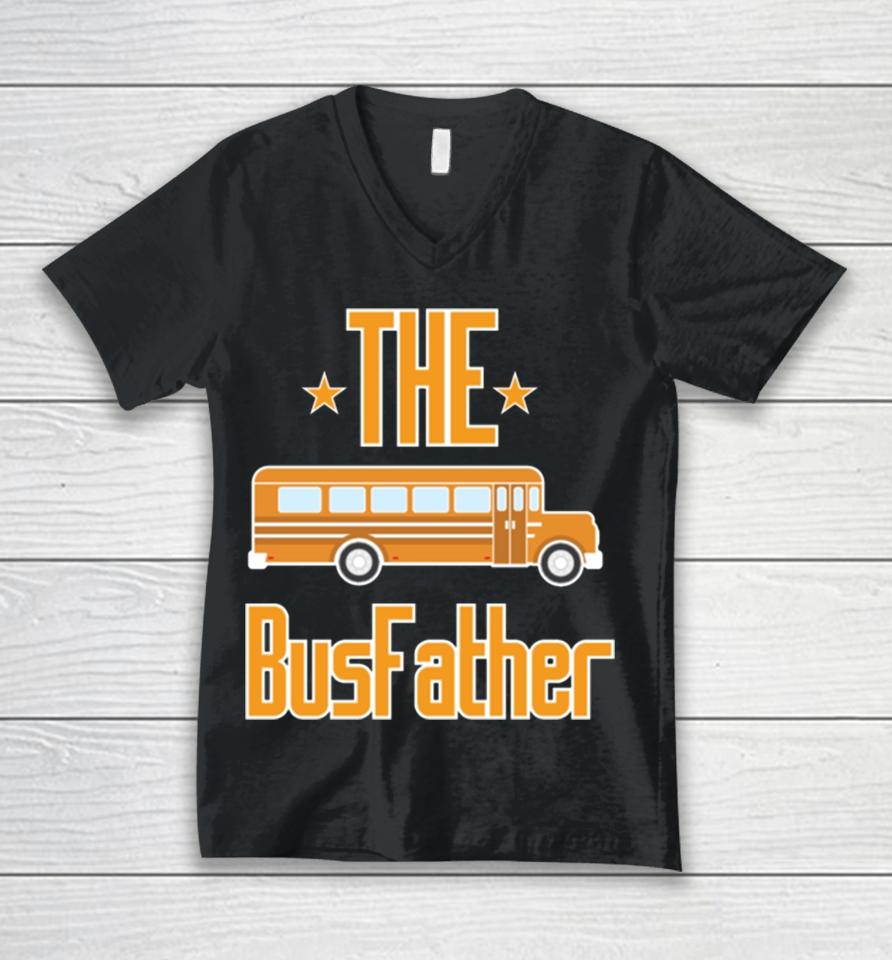 School Bus The Busfather Unisex V-Neck T-Shirt