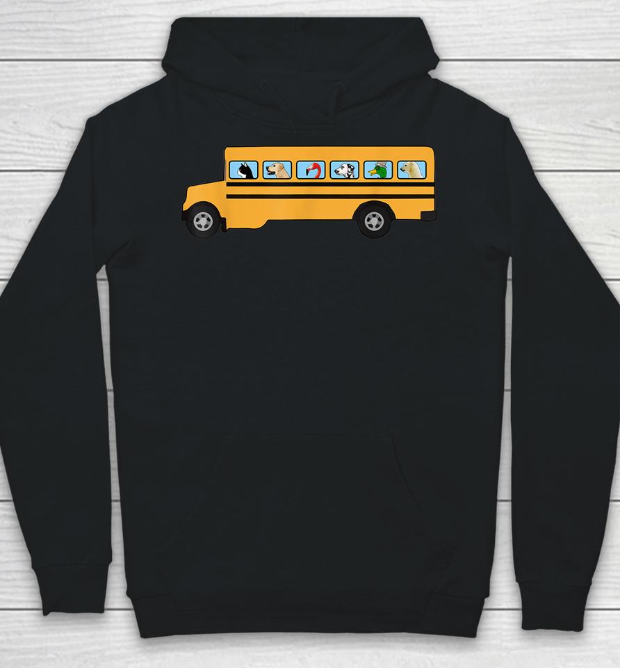 School Bus With Cat - Dog And Other Funny Animals Hoodie