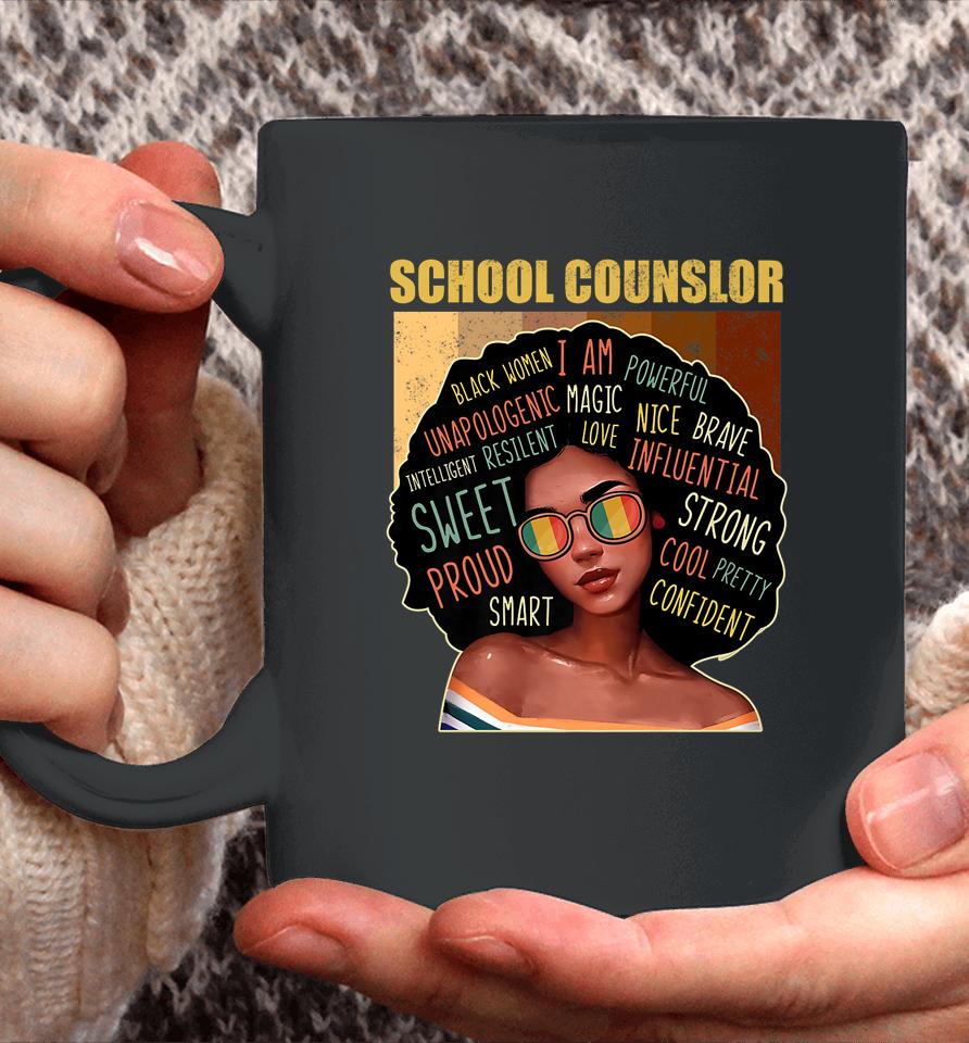 School Counselor Afro African American Black History Month Coffee Mug