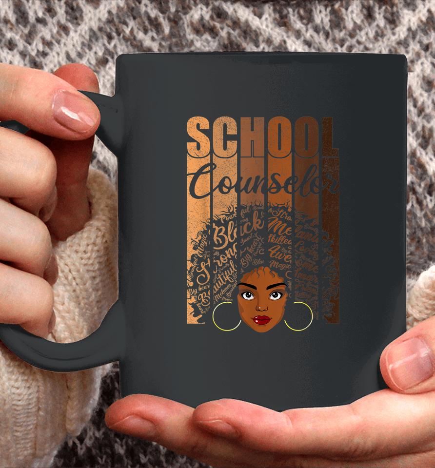 School Counselor Black History Afro Melanin Coffee Mug