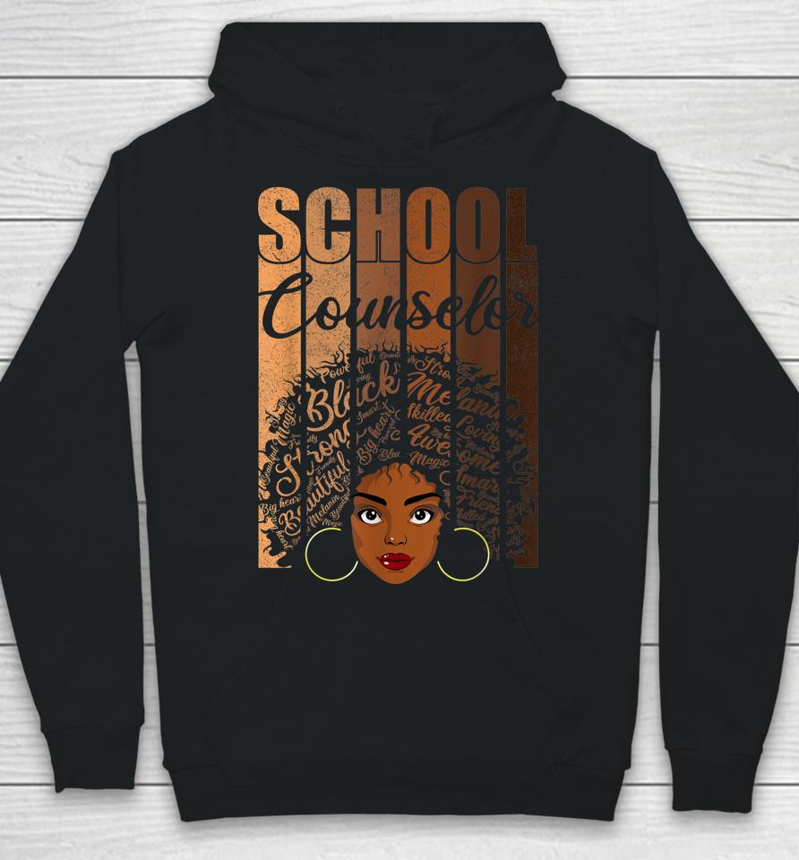 School Counselor Black History Afro Melanin Hoodie