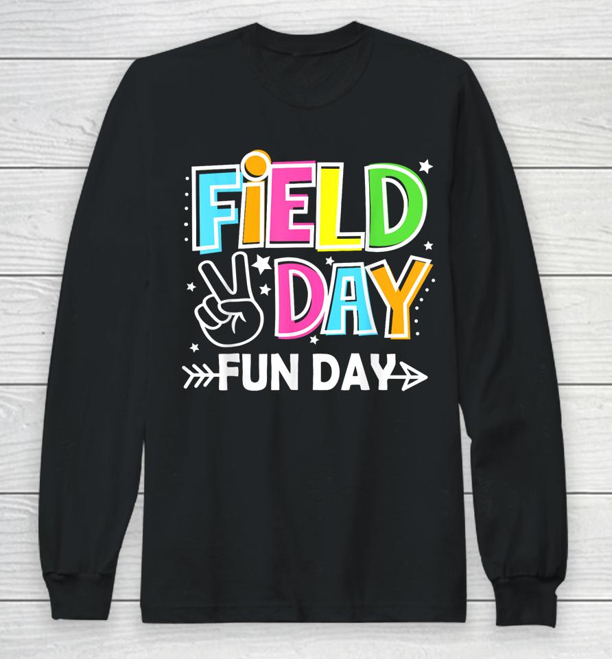 School Field Day Tie Dye Field Day 2023 Teachers Kids Long Sleeve T-Shirt