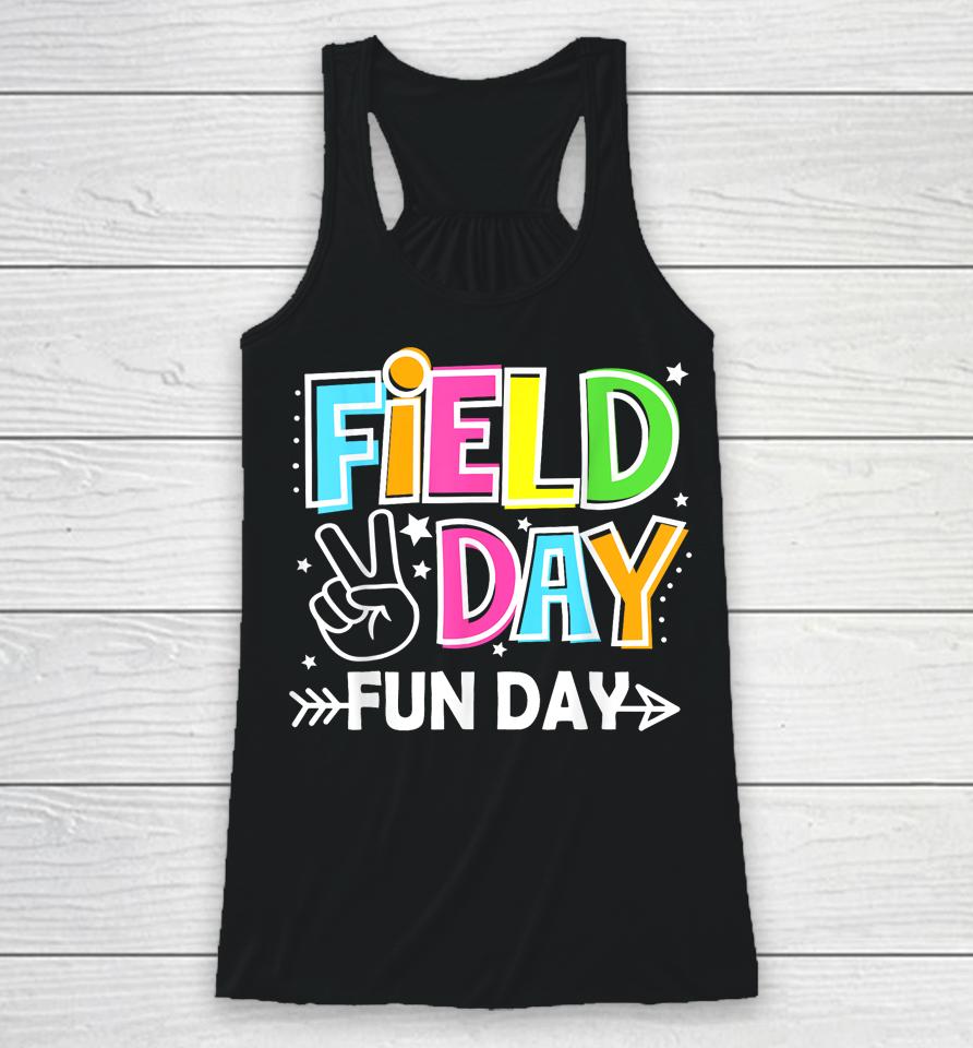 School Field Day Tie Dye Field Day 2023 Teachers Kids Racerback Tank