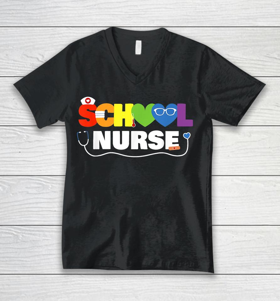School Nurse Gift Registered Nurse Back To School Nursing Unisex V-Neck T-Shirt