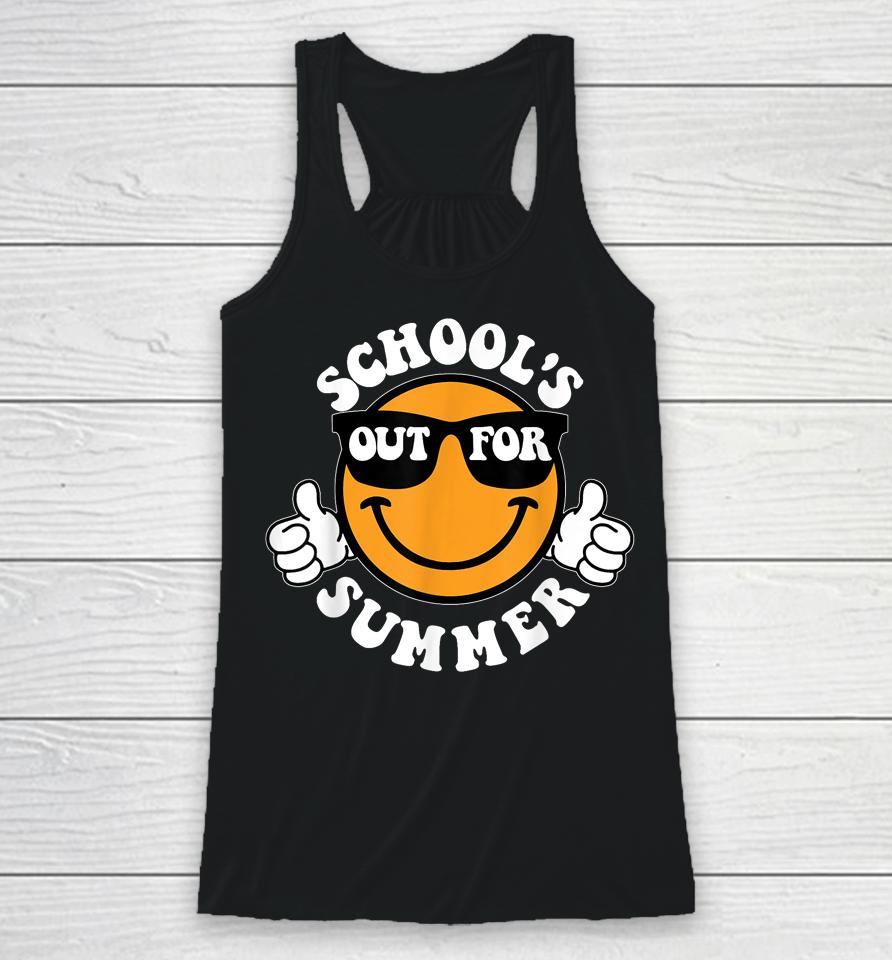 Schools Out For Summer Last Day Of School Smile Teacher Life Racerback Tank