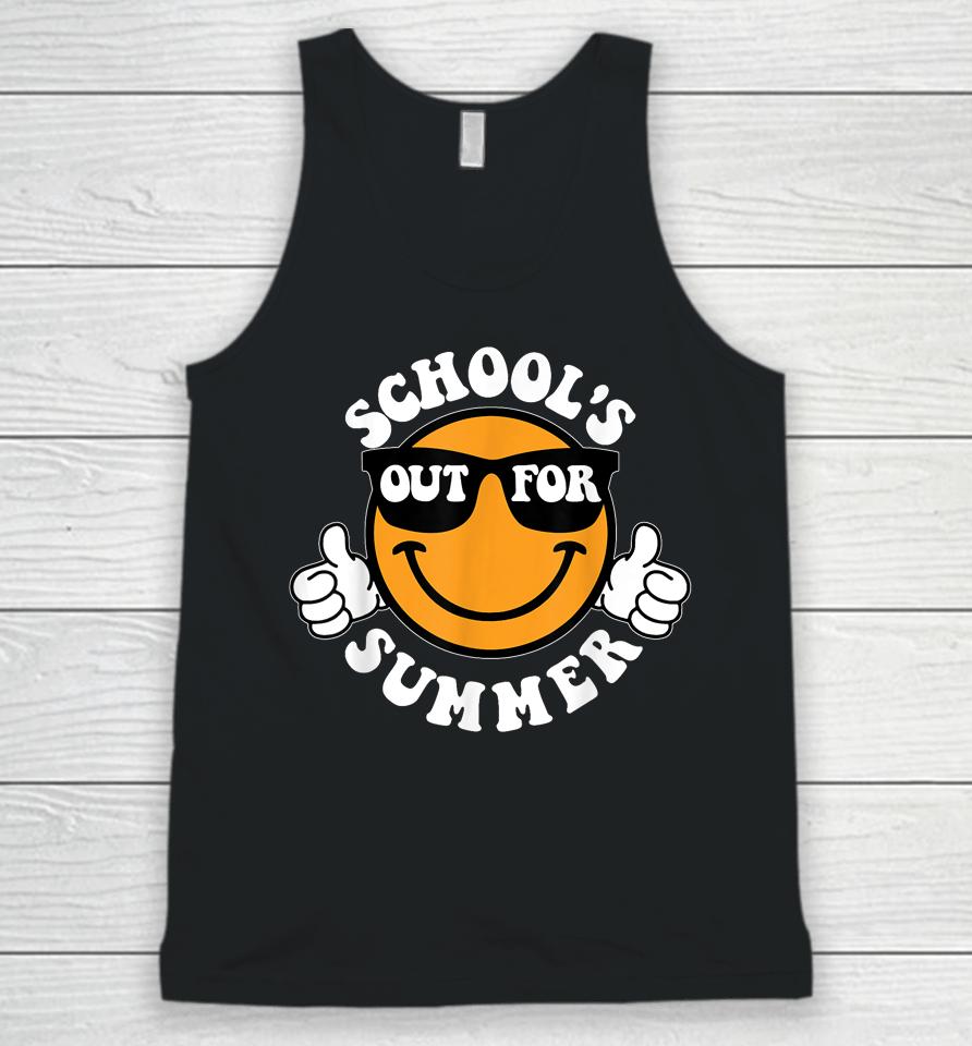 Schools Out For Summer Last Day Of School Smile Teacher Life Unisex Tank Top