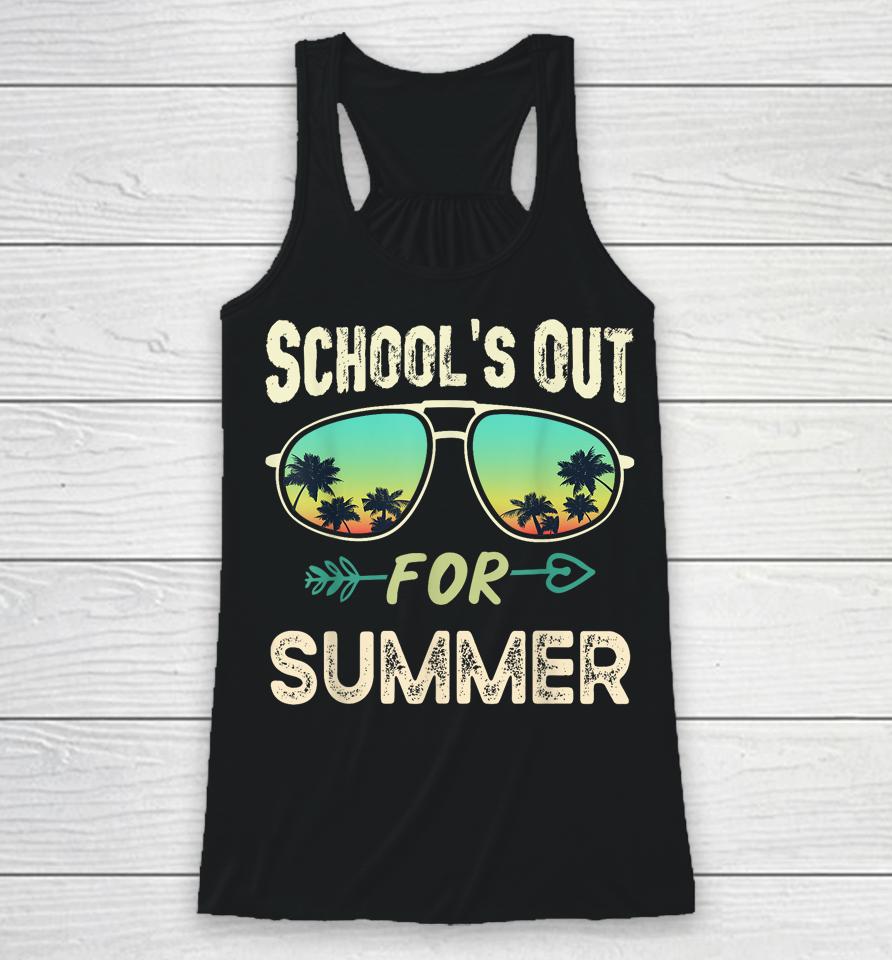 Schools Out For Summer Last Day Of School Student Teacher Racerback Tank