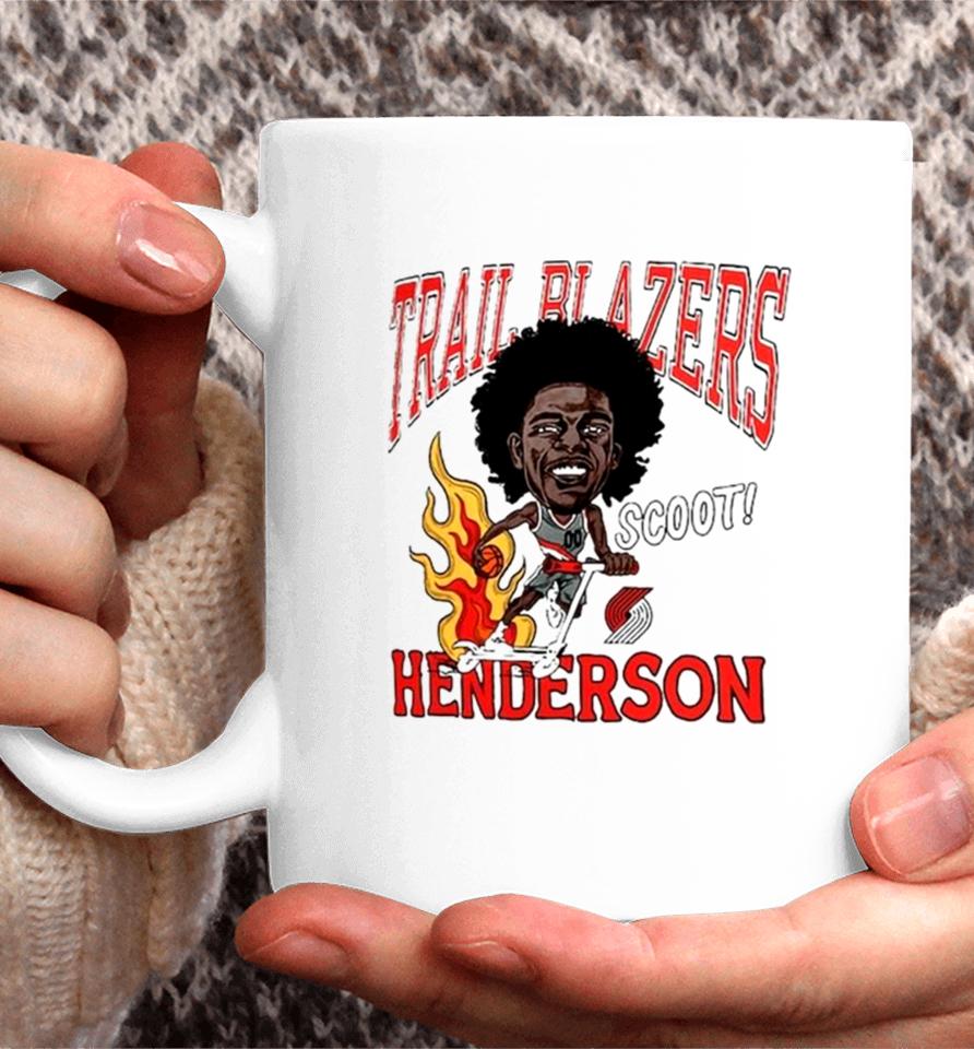 Scoot Henderson Portland Trail Blazers Caricature Coffee Mug