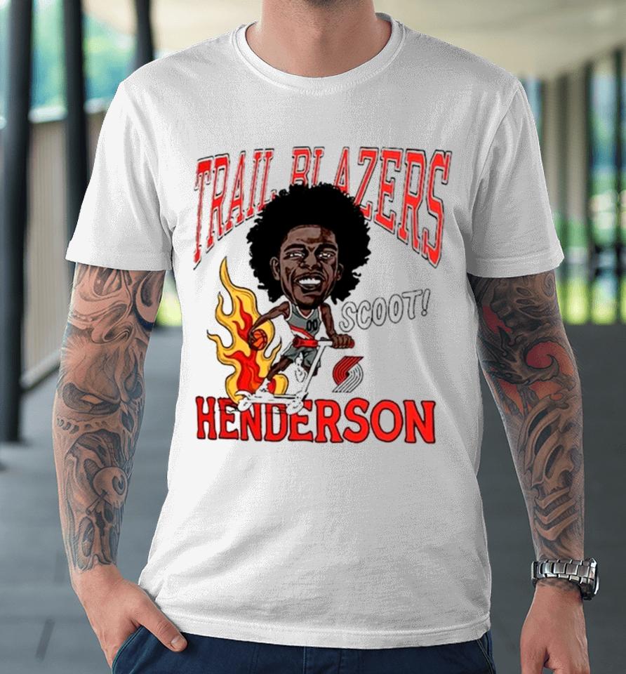 Scoot Henderson Portland Trail Blazers Caricature Premium T-Shirt