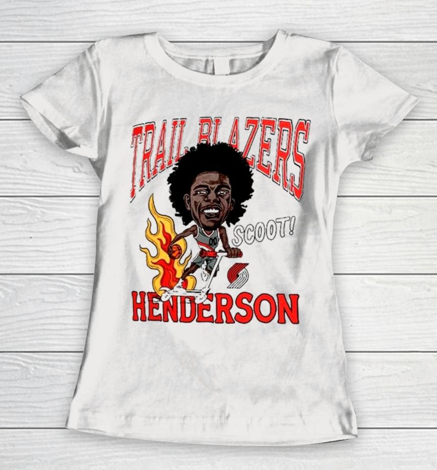 Scoot Henderson Portland Trail Blazers Caricature Women T-Shirt