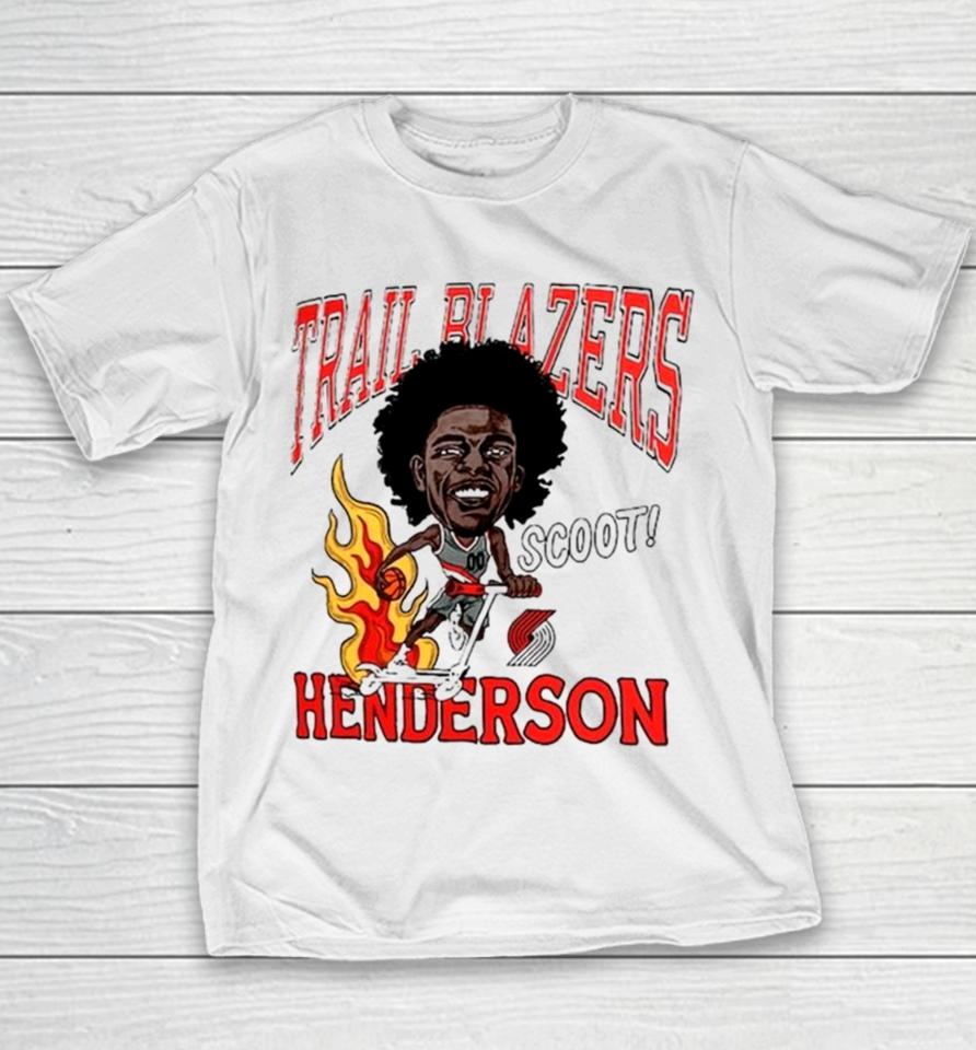 Scoot Henderson Portland Trail Blazers Caricature Youth T-Shirt