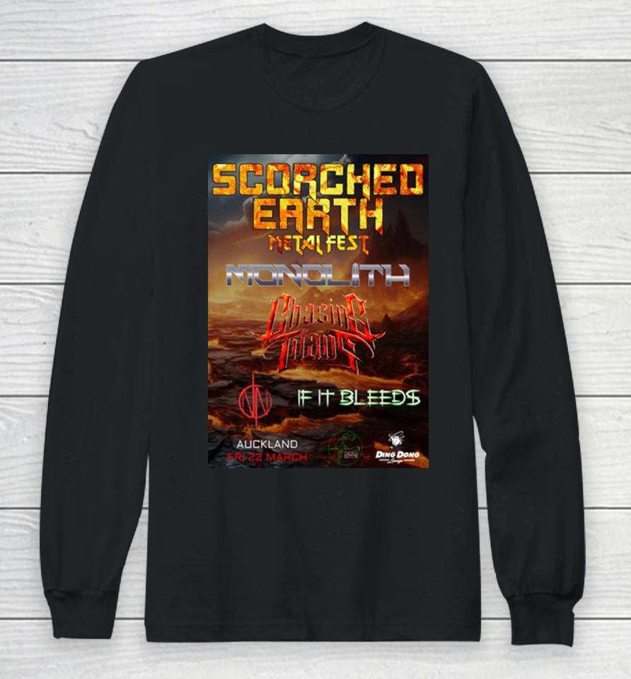 Scorched Earth Metal Fest Monolith Tour Fri 2 March 2024 Long Sleeve T-Shirt