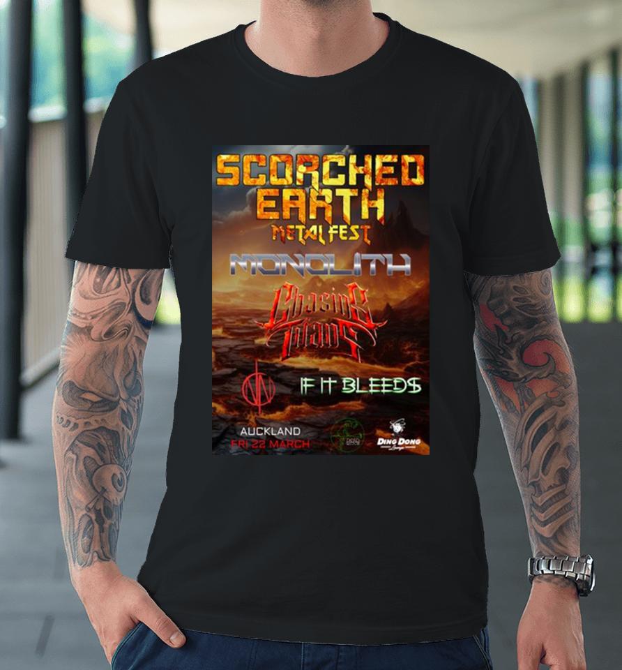 Scorched Earth Metal Fest Monolith Tour Fri 2 March 2024 Premium T-Shirt