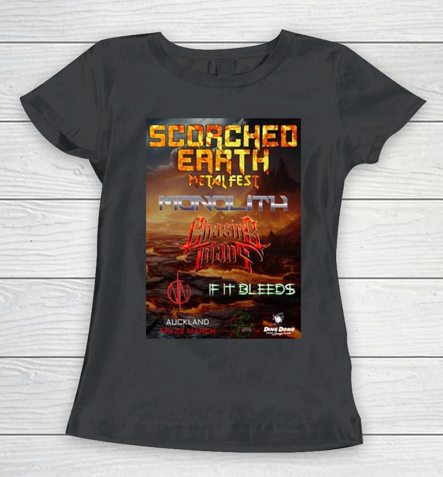 Scorched Earth Metal Fest Monolith Tour Fri 2 March 2024 Women T-Shirt
