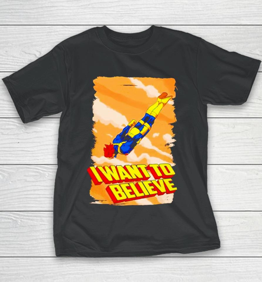 Scott Summers X Men ’97 I Want To Believe Youth T-Shirt