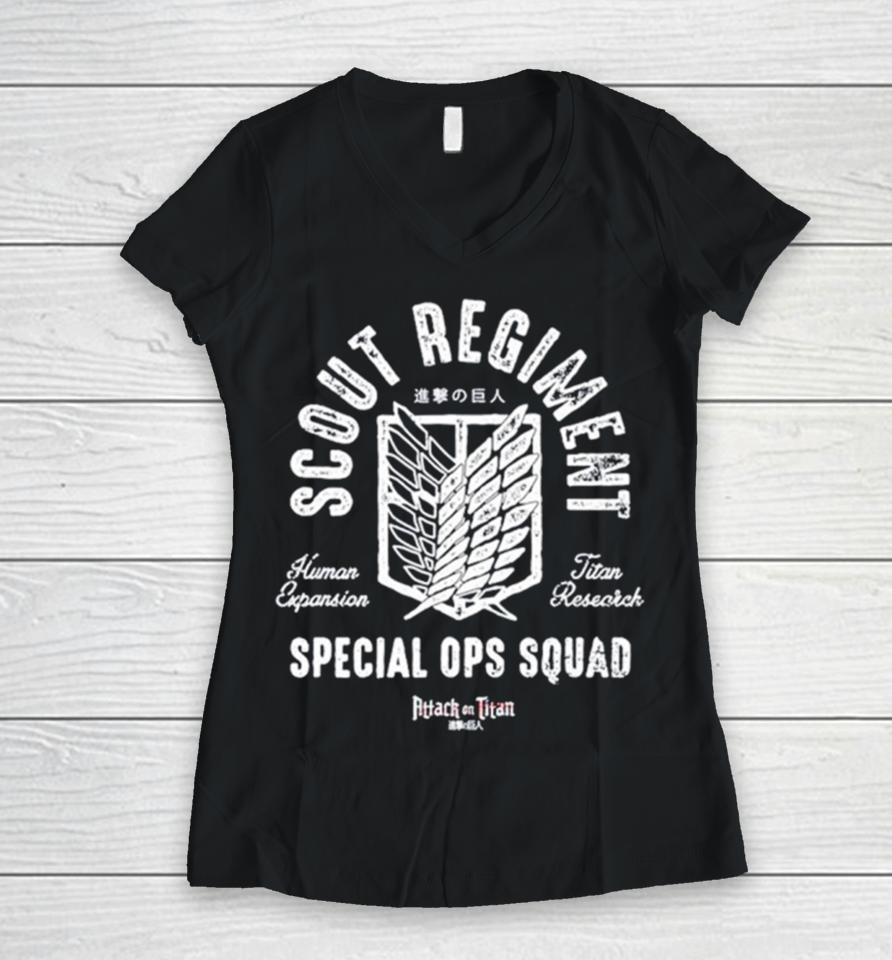 Scout Regiment Special Ops Squad Women V-Neck T-Shirt