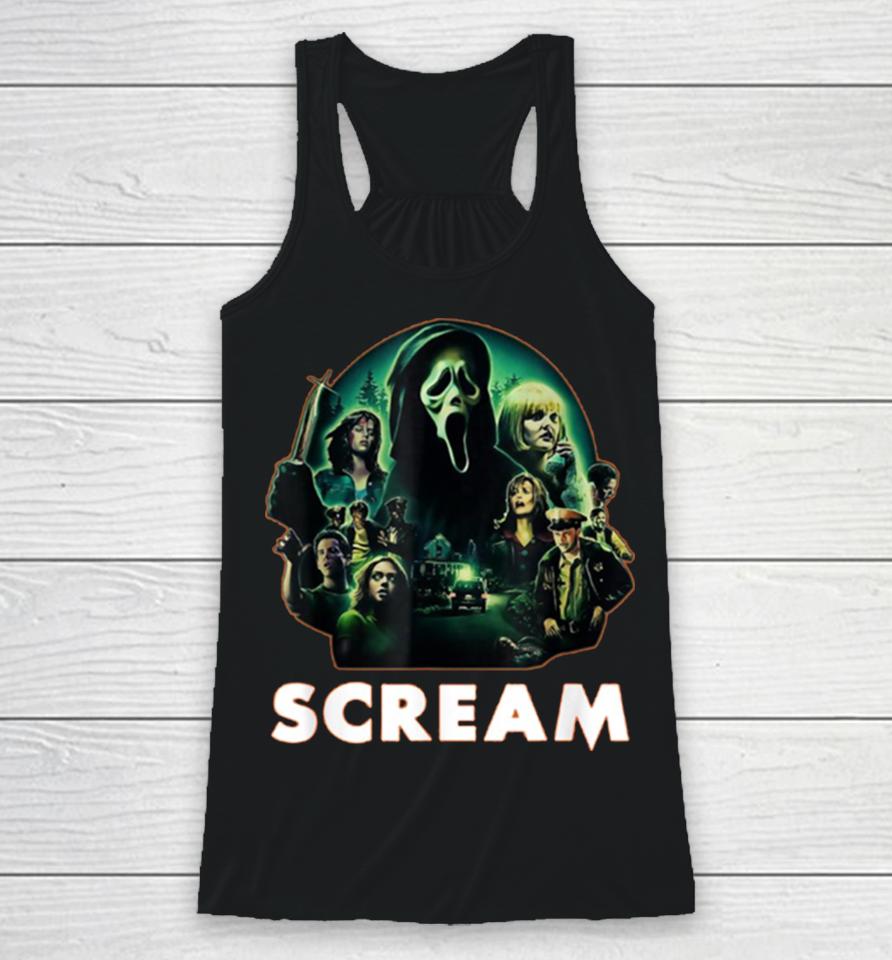 Scream Ghostface Creepy 80S Horror Movie Halloween Racerback Tank