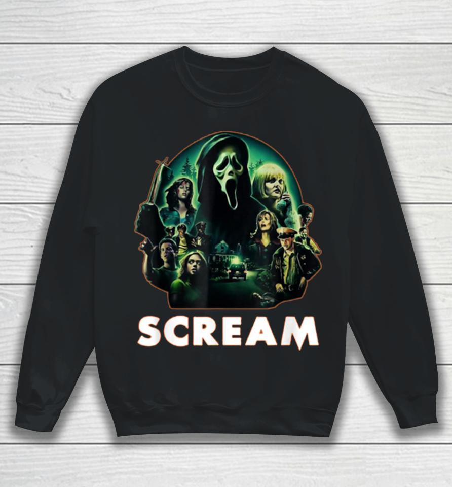 Scream Ghostface Creepy 80S Horror Movie Halloween Sweatshirt