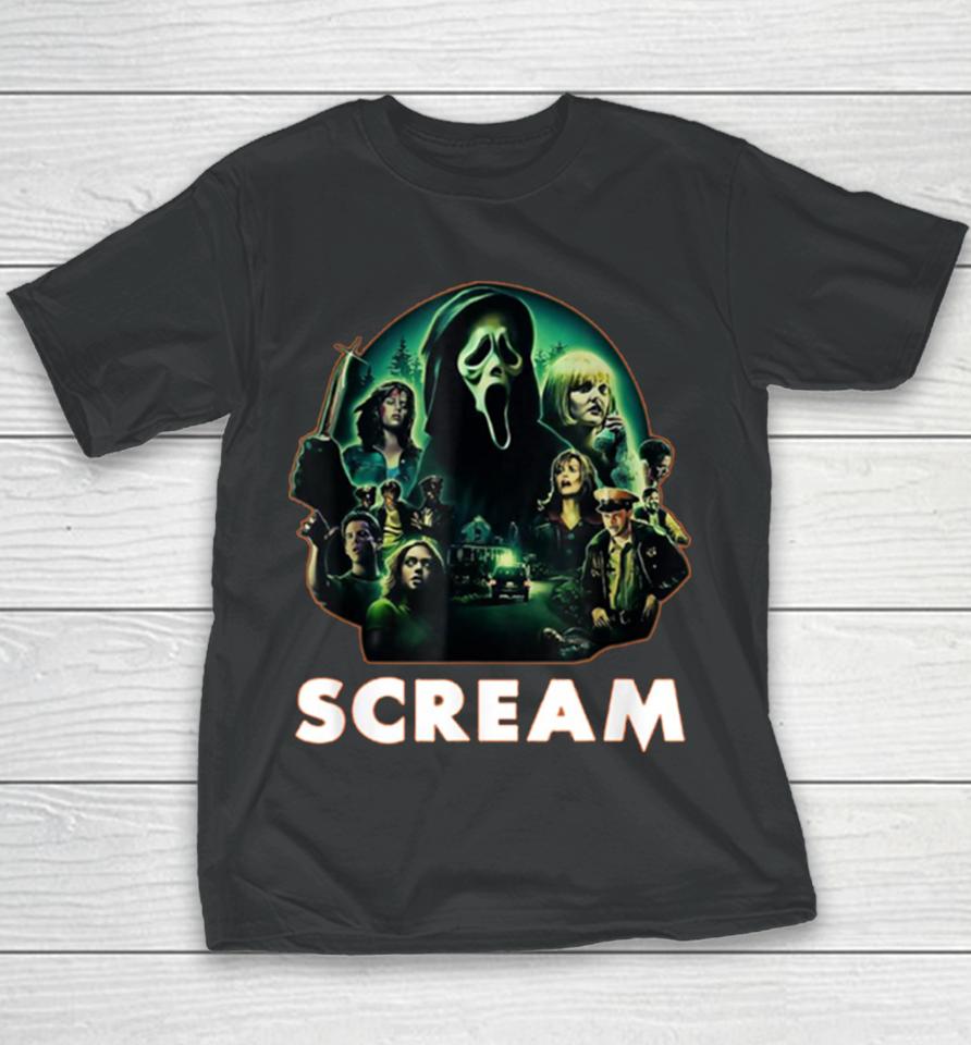 Scream Ghostface Creepy 80S Horror Movie Halloween Youth T-Shirt