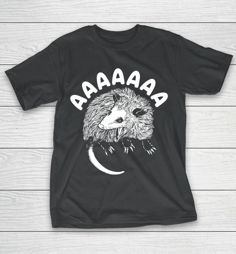 Screaming Possum Aaaa Cute Funny Opossum Dank Meme T-Shirt