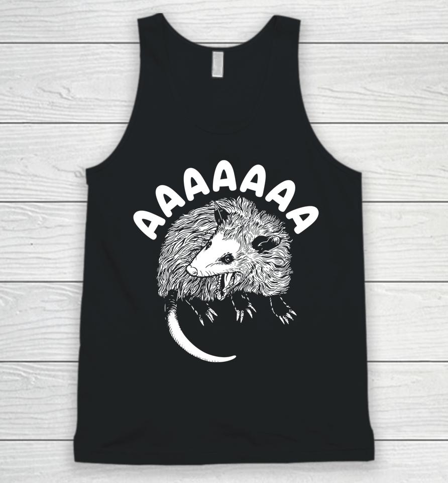 Screaming Possum Aaaa Cute Funny Opossum Dank Meme Unisex Tank Top