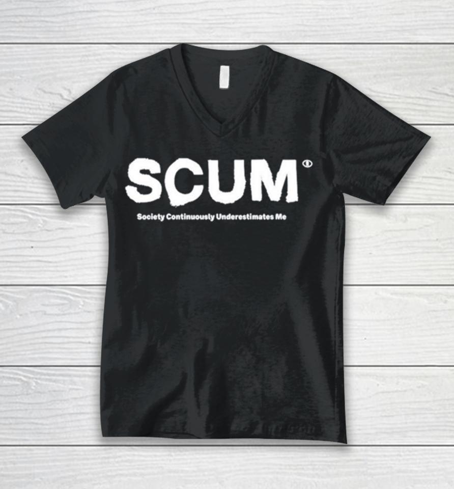 Scum Society Continuously Underestimates Me Unisex V-Neck T-Shirt