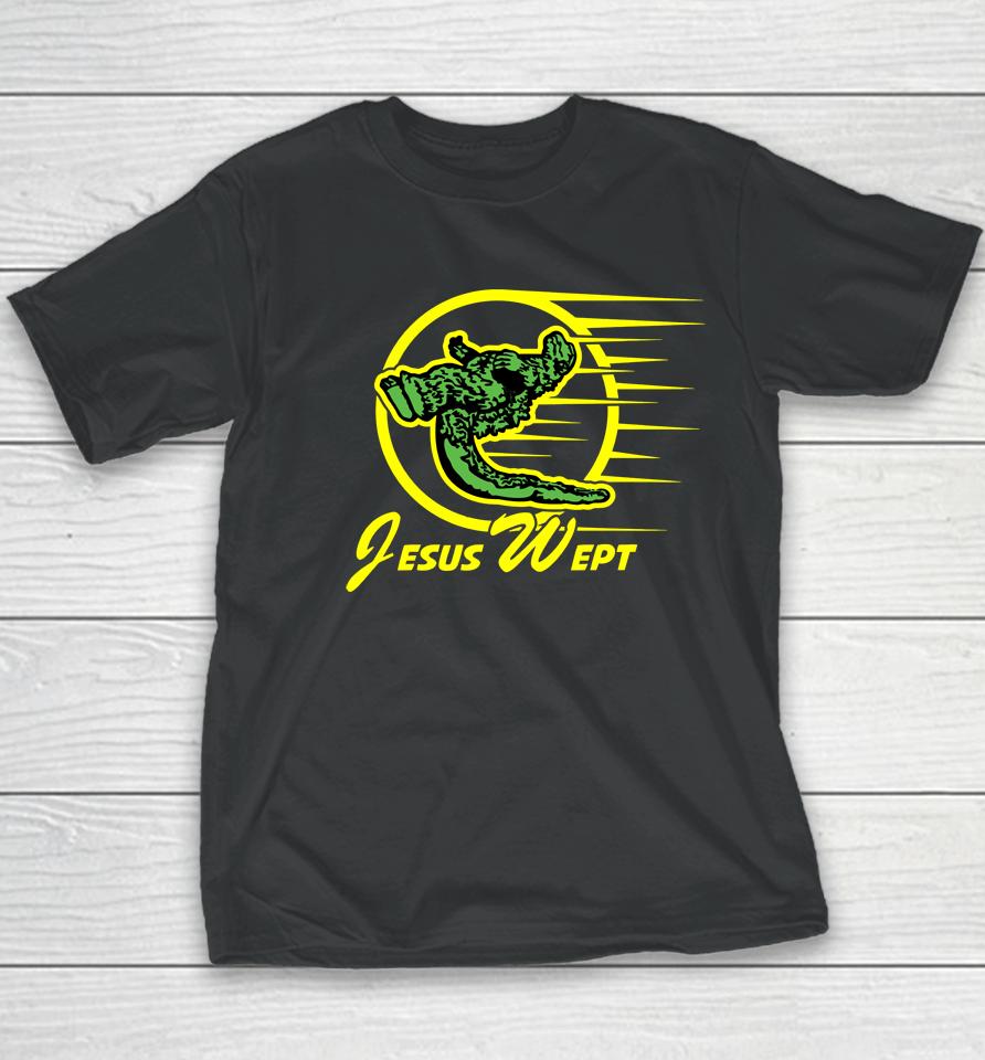 Seaguns Godzilla Jesus Wept Youth T-Shirt
