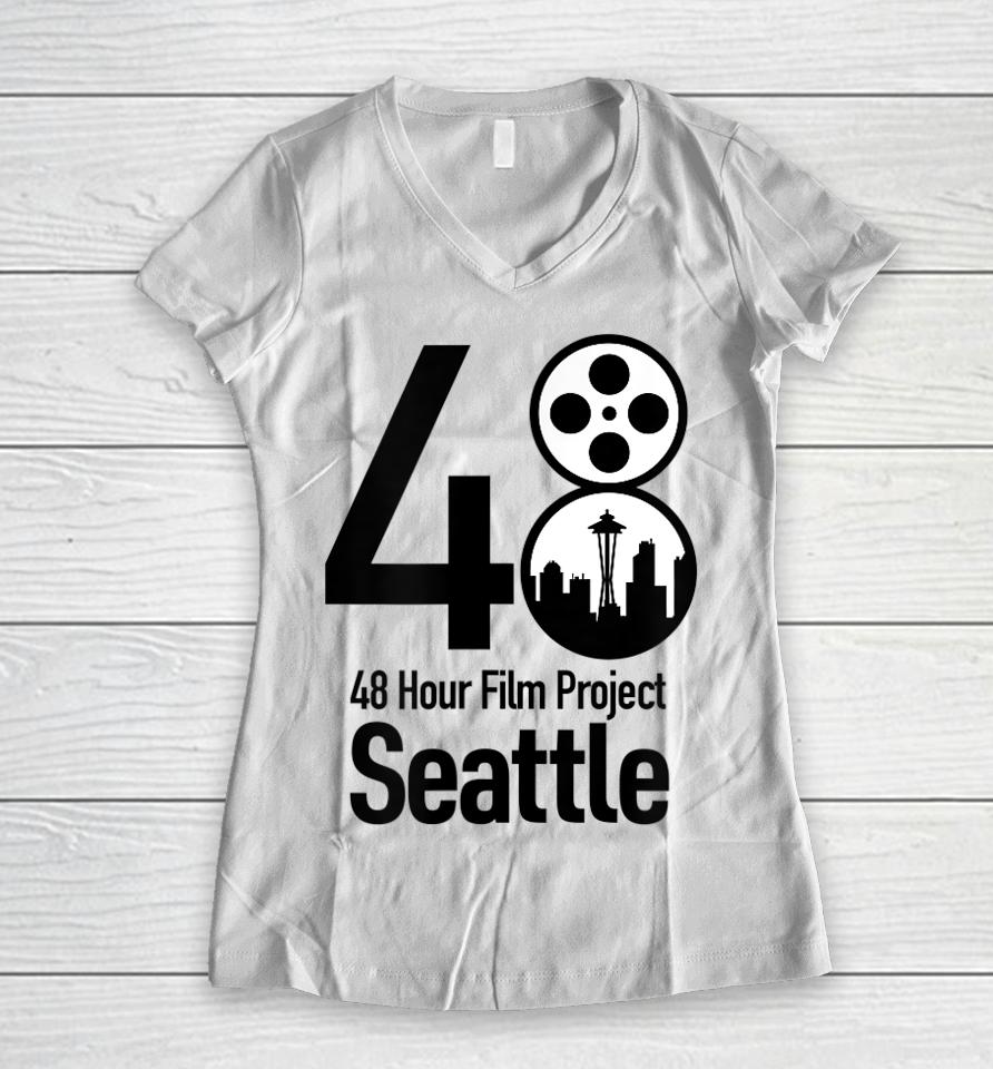 Seattle 48Hpf Standard Women V-Neck T-Shirt