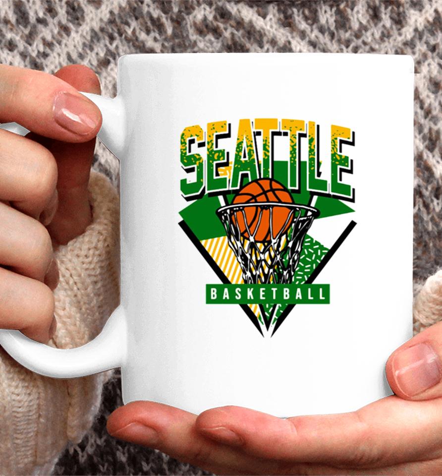 Seattle Basketball 90S Throwback Supersonics Coffee Mug