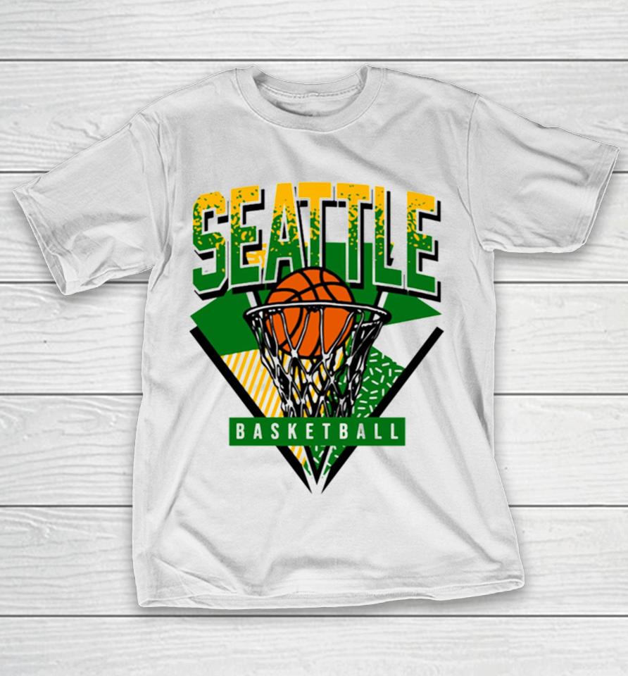 Seattle Basketball 90S Throwback Supersonics T-Shirt