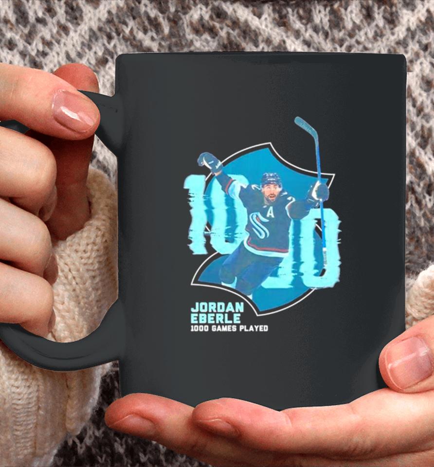 Seattle Kraken Jordan Eberle Nhl 1000Th Game Coffee Mug